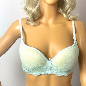 Sophie B Lace Push-Up Bra – Teal, Size 36C